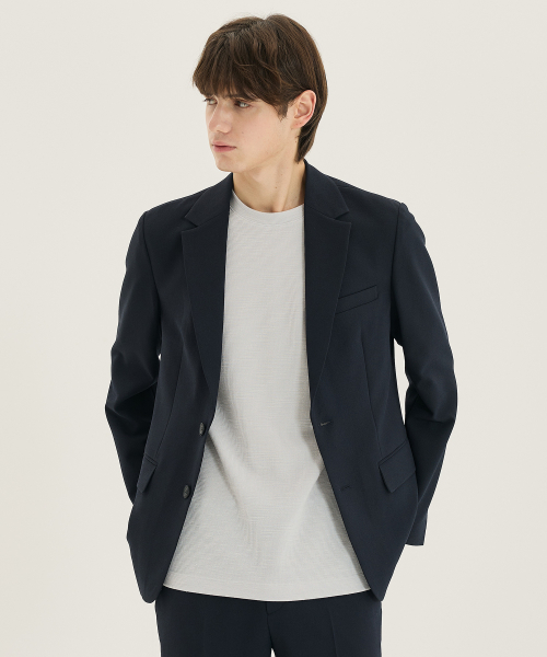 [Cool]Two-tone tissue regular fit jacket - 2color