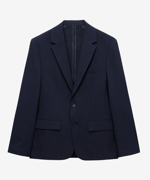 [SET][Cool] Two-tone tissue regular fit jacket set-up navy