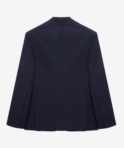 [SET][Cool] Two-tone tissue regular fit jacket set-up navy