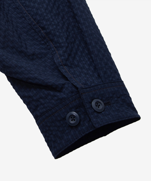 [COUTURE]Navy two-tone circus oversized fit trucker