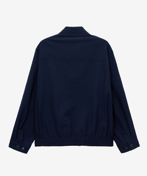[COUTURE]Navy two-tone circus oversized fit trucker
