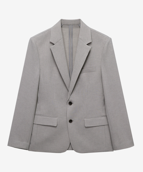 [SET][Cool]Two-tone tissue regular fit jacket set-up light beige