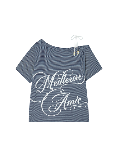 TNSW KNOT OFF SHOULDER NAVY
