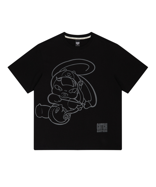 LUVISTRUE X YENA OVERFIT TEE(BLACK)