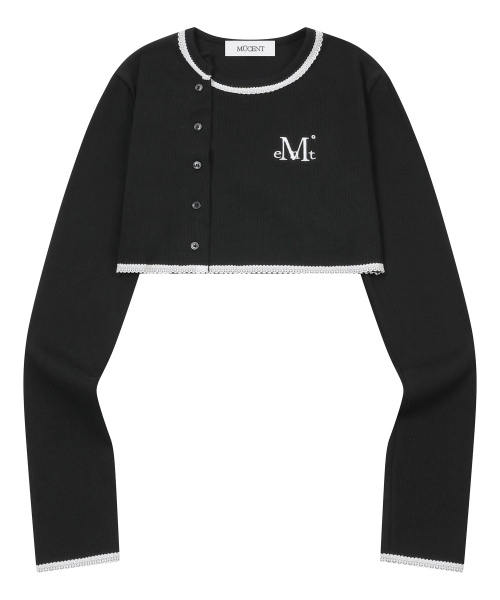 [SET] PULSE SET-UP LACE POINT SLEEVELESS BOLERO CARDIGAN (2COLOR)