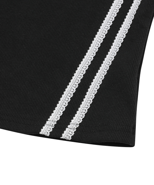 PULSE SET-UP LACE TRACK LINE SLEEVELESS (2COLOR)