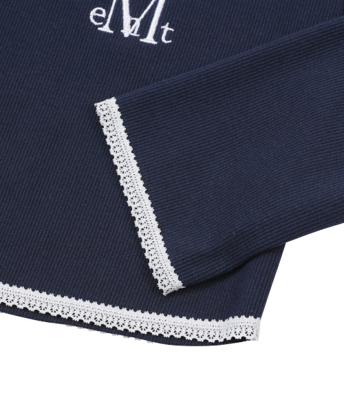 PULSE SET-UP LACE POINT BOLERO CARDIGAN (2COLOR)