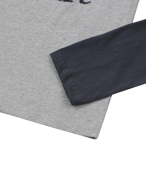 EXEOM DIAGONAL HENRY NECK LONG SLEEVE T