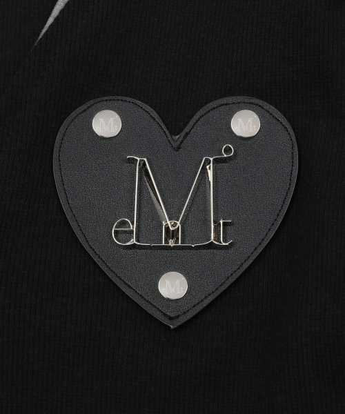 RIEN HEART PATCH LAYERED CARDIGAN