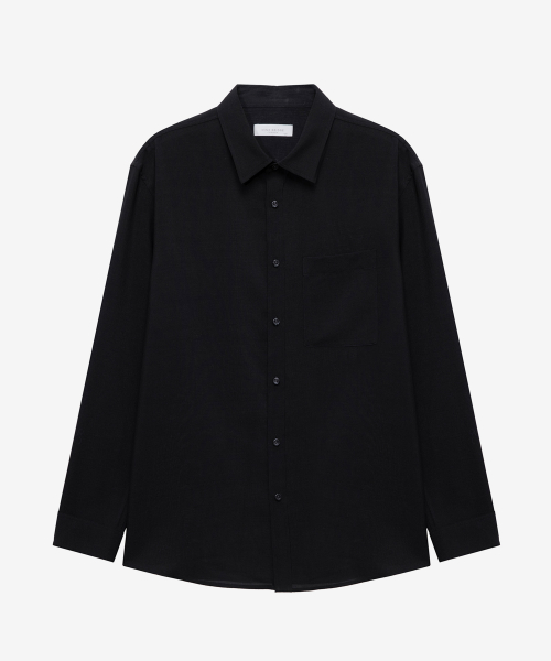 linen like semi-overfit shirt - 3color