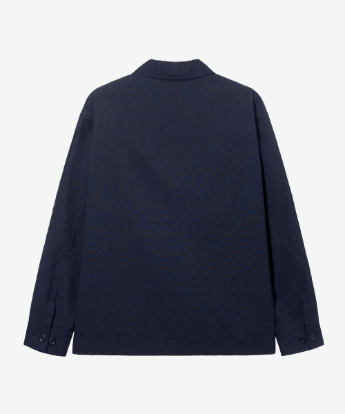 [COUTURE]Blended linen, curvy linen, glen checkered shirt-type jacket