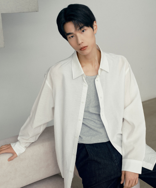 [COUTURE]RNblended minimal oversized fit shirt - 3color