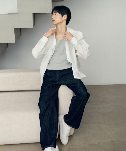 [COUTURE]RNblended minimal oversized fit shirt - 3color