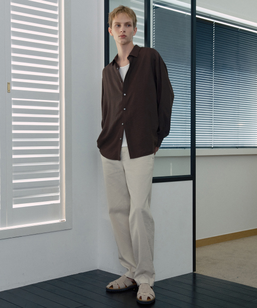 [COUTURE]RNblended minimal oversized fit shirt - 3color