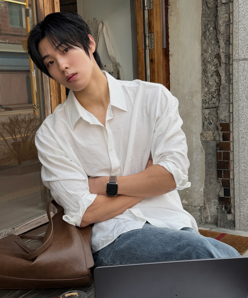 [COUTURE]RNblended minimal oversized fit shirt - 3color