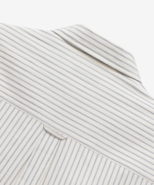 [ON]Stripe Cream Overfit Long Sleeve Shirt