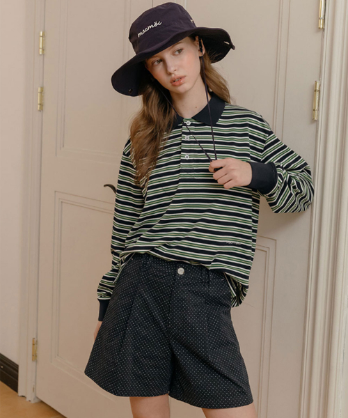 Tuck Cotton Pants