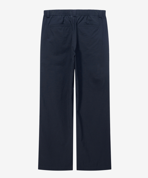 [COUTURE]Wide one tuck nylon full banding pants - 2color