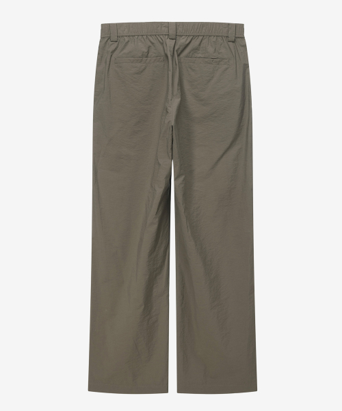 [COUTURE]Wide one tuck nylon full banding pants - 2color