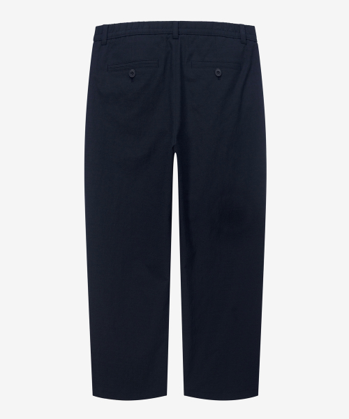 [COUTURE]One-tuck relaxation fit checkered organizing curvy banding pants