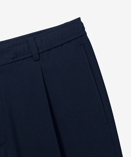 [Air Cool] One-tuck relaxation fit sour black pants - 2color