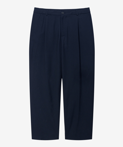 [Air Cool] One-tuck relaxation fit sour black pants - 2color