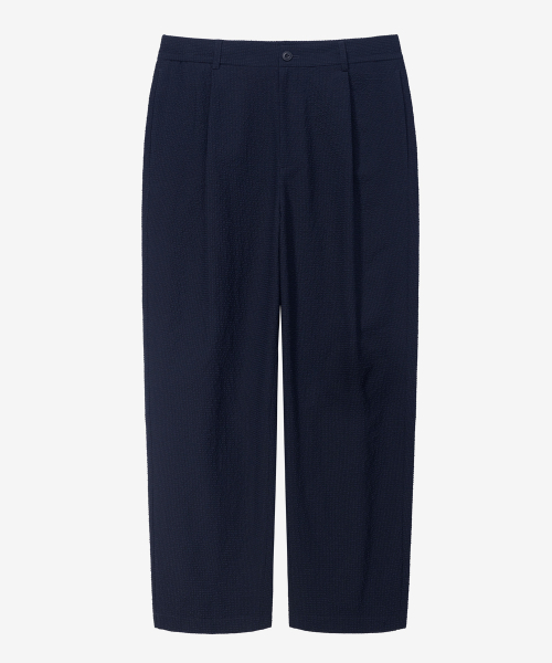 [Air Cool] One-tuck relaxation fit sour black pants - 2color