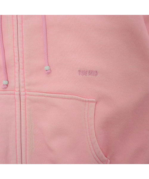 Tuewid classic embroidery set up zip up in blush pink