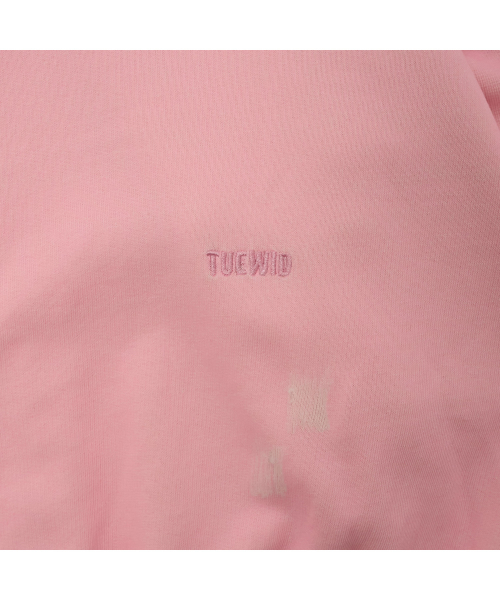 Tuewid classic embroidery set up zip up in blush pink