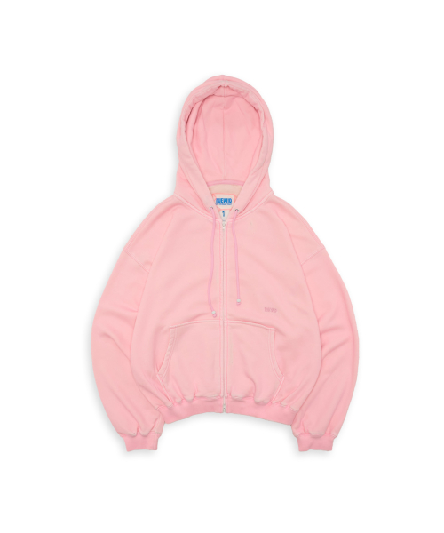 Tuewid classic embroidery set up zip up in blush pink