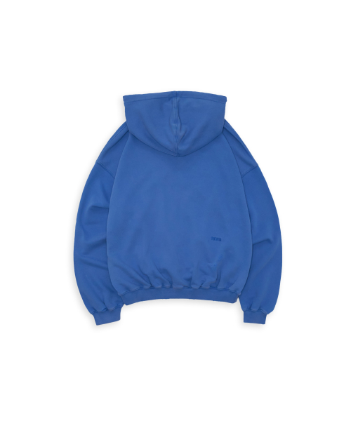 Tuewid classic embroidery set up zip up in cerulean blue