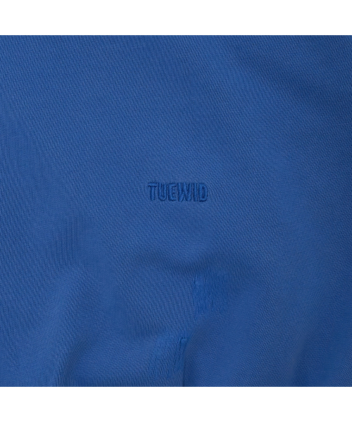 Tuewid classic embroidery set up zip up in cerulean blue