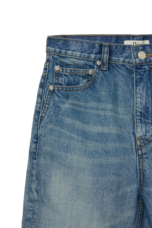 STRAIGHT DENIM PANTS IN BLUE