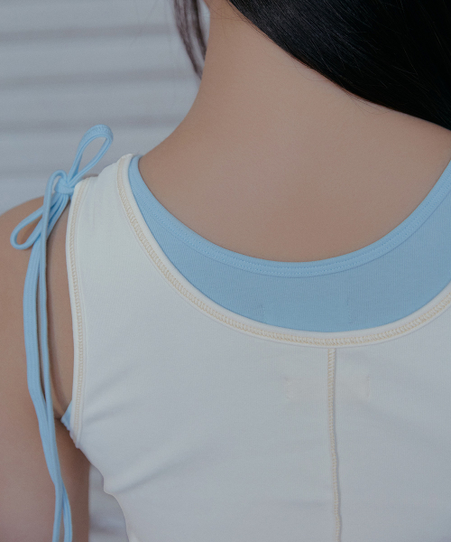 RIBBON TIED SLEEVELESS - 4 colors