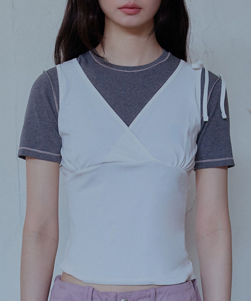 RIBBON TIED SLEEVELESS - 4 colors
