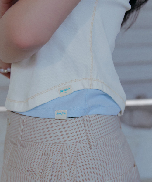 CONTRAST STITCH SLEEVELESS - 6 colors