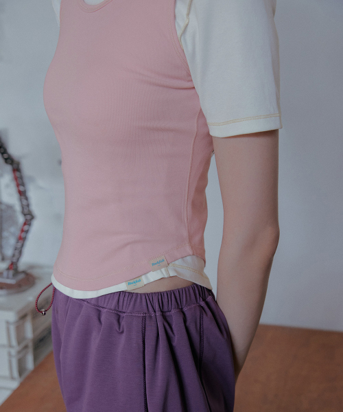 CONTRAST STITCH HALF SLEEVE - 6 colors