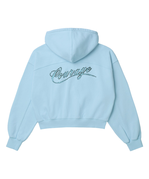 SEMI CROPPED ZIP UP HOODIE - 4 colors