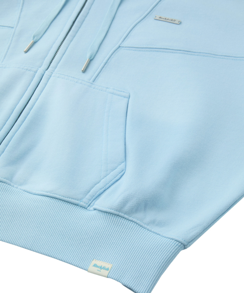 SEMI CROPPED ZIP UP HOODIE - 4 colors