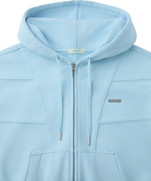 SEMI CROPPED ZIP UP HOODIE - 4 colors