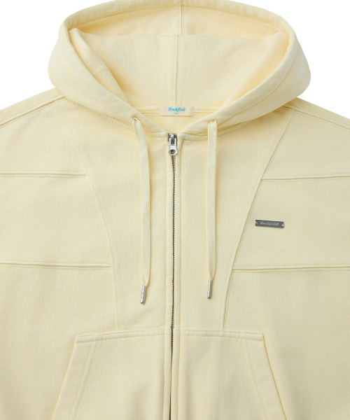 SEMI CROPPED ZIP UP HOODIE - 4 colors
