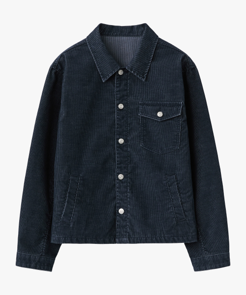Washed Corduroy Jacket Navy
