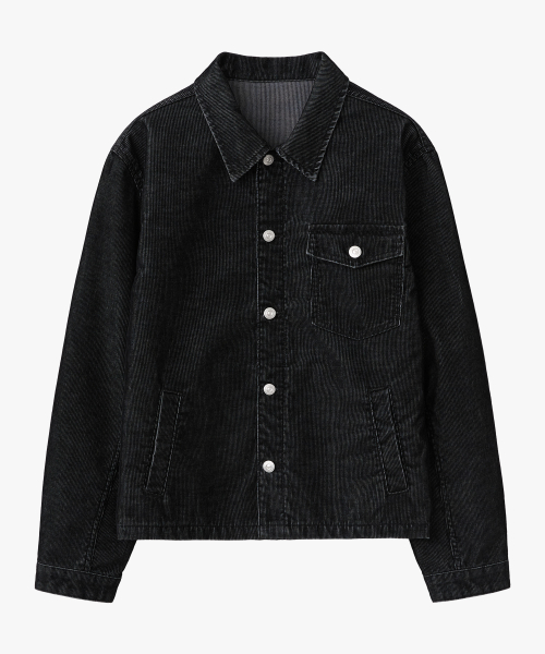 Washed Corduroy Jacket Black