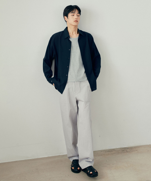 [COUTURE]Adjust Semi Wide Puttig Pants - 4color