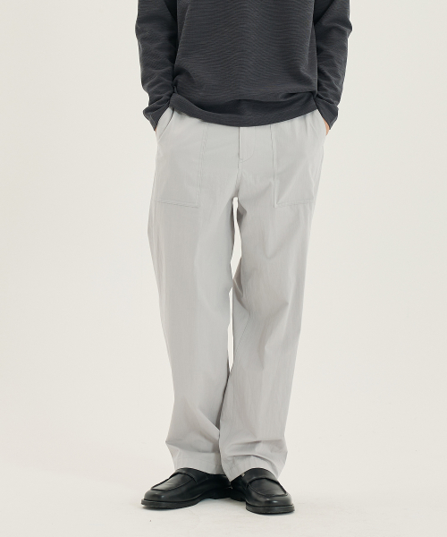 [COUTURE]Adjust Semi Wide Puttig Pants - 4color