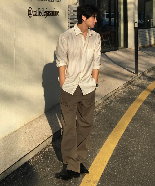 [COUTURE]Adjust Semi Wide Puttig Pants - 4color