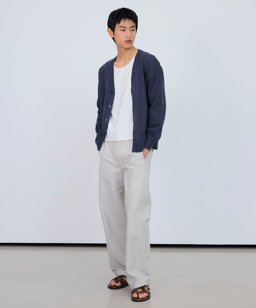 curved semi-wide daily pants - 4color