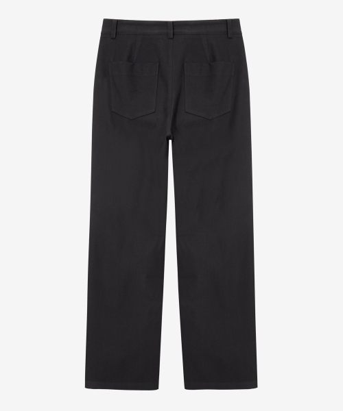 curved semi-wide daily pants - 4color
