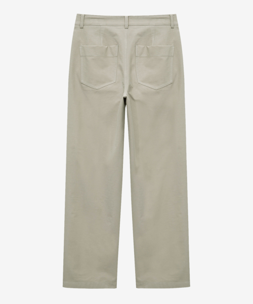 curved semi-wide daily pants - 4color