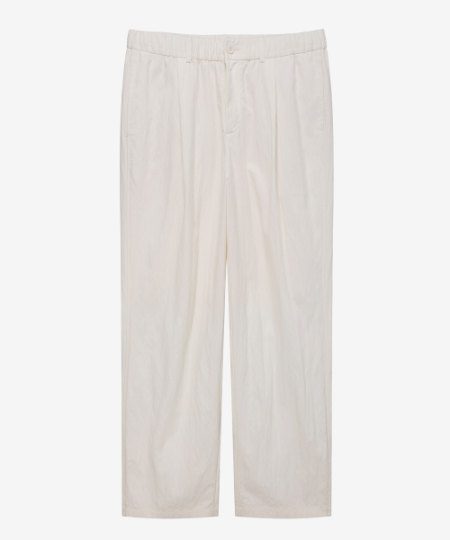 [COUTURE]wide one-tuck full banding pants - 2color